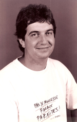 Photo de campagne du candidat Pierre-Yves Rapaz au Conseil national en 1995, alors âgé de 27 ans 